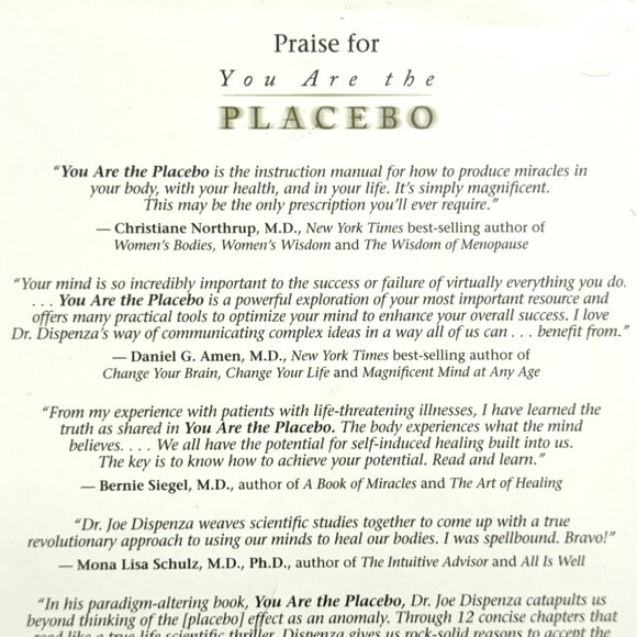 You Are The Placebo: Making Your Mind Matter By Dr. Joe Dispenza - Picture 3 of 8